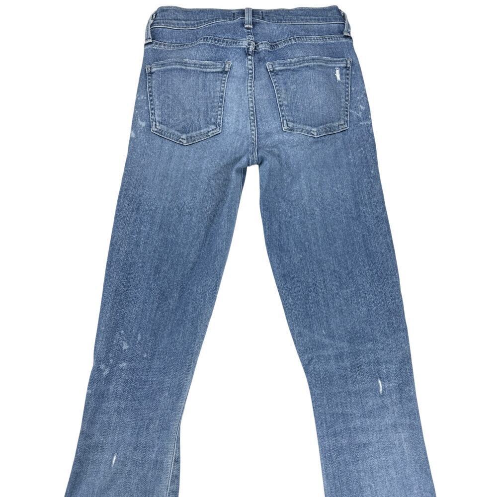 AGOLDE Sophie High Rise Skinny Sz 24 Cannes Blue Splatter Print - Picture 8 of 8